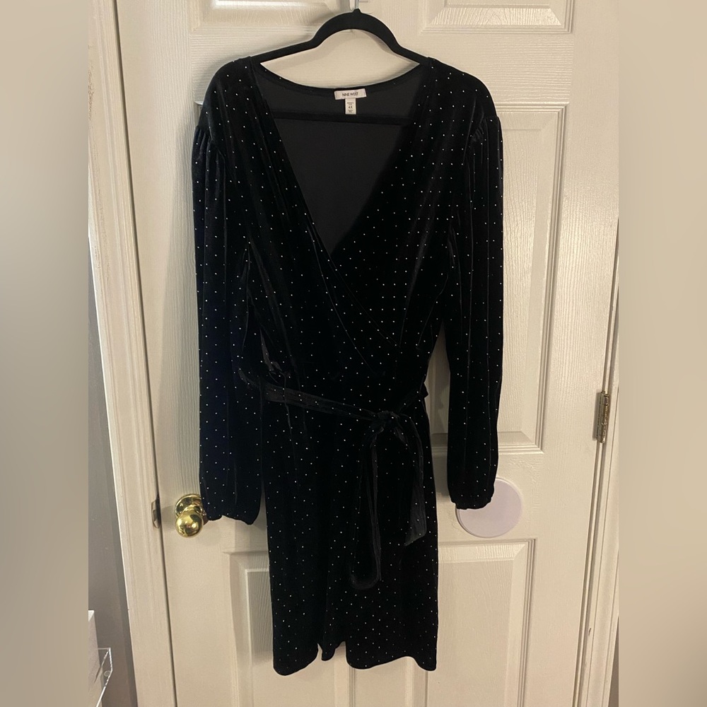 Velvet studded dress